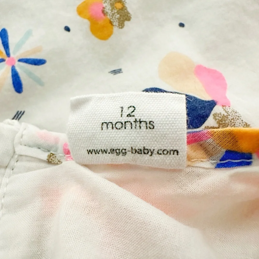 Egg by Susan Lazar | Pintucked Floral Baby Dress (12 mos) - Picture 6 of 7